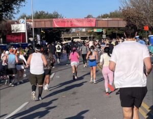 Runners participating in the Austin Marathon